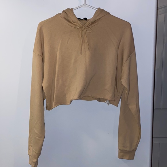Cropped beige hoodie - Picture 1 of 1